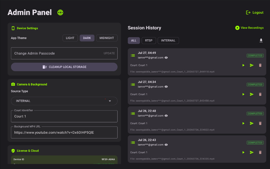 SeenMyPickle Full Dashboard